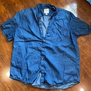 Premium Indigo | Men’s Button Up T Shirt